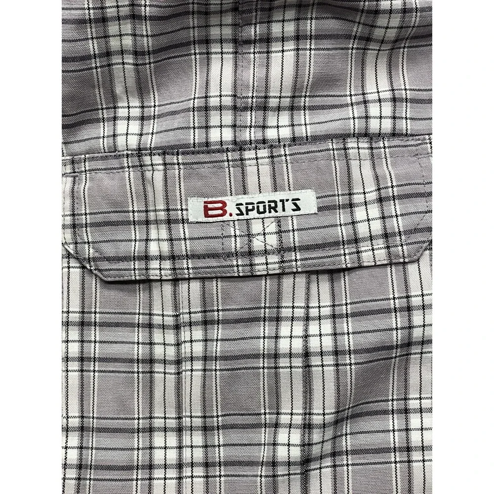 B Sports Men's XL Board Shorts/Trunks Gray Stripes‎ Cargo Trunks
